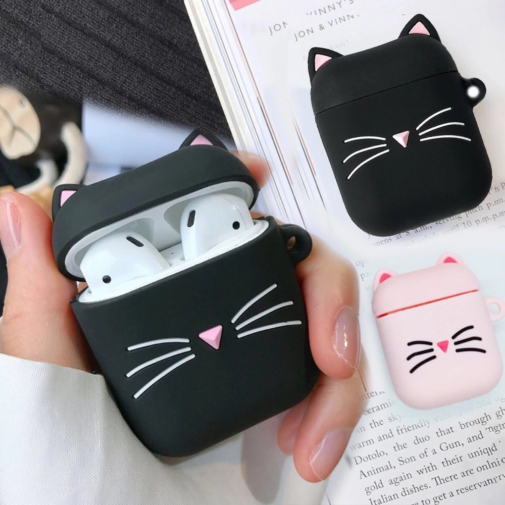Cute Cat Cartoon AirPods Case